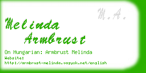 melinda armbrust business card
